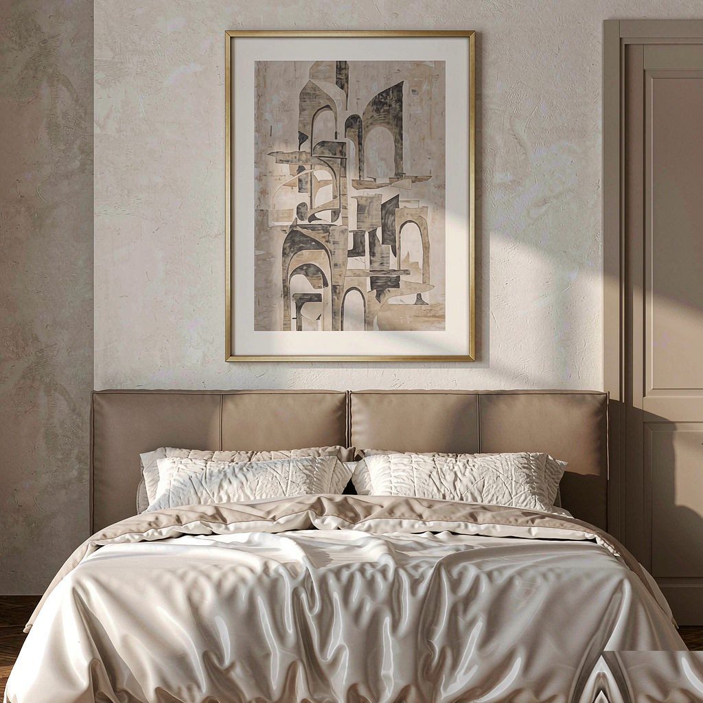 Brushed gold over linen