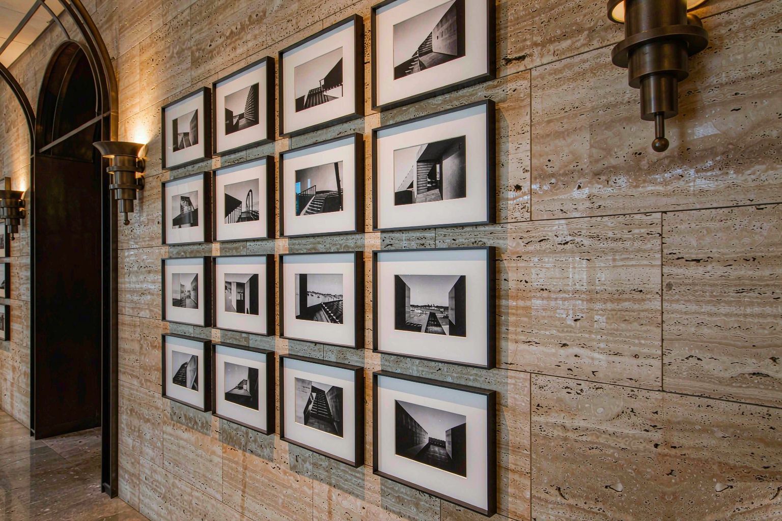 Matte black, 12-frame grid